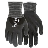 MCR Safety NXG Work Gloves, 15 Gauge Nylon Spandex Shell, Bi-Polymer Coated Palm, Fingers, and Over Knuckles, Nitrile Dotted Palm
