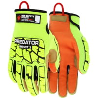 MCR Safety Predator Mechanics Hi-Visibility Cut Resistant Work Gloves