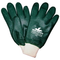 MCR Safety Premium PVC Coated Work Gloves, Double Dipped with Sandy PVC, Nitrile Reinforced, Soft Jersey Lining, Comfortable Knit Wrist