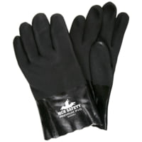 MCR Safety Premium PVC Coated Work Gloves, Double Dipped with Sandy PVC, Soft Jersey Lining, 10in Length