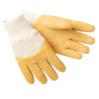 MCR Safety Rubber Coated Work Gloves, Crinkle Texture Finish, Comfortable Knit Wrists, Jersey Lining