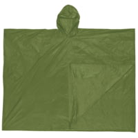 MCR Safety Schooner Disposable Rain Poncho, .10mm PVC, Attached Hood, Tote Pouch