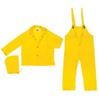 MCR Safety Rainsuit Pvc 1PLY Yellow 4X O703X4