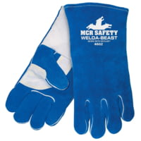 MCR Safety Welda-Beast Leather Welding Work Gloves, Foam Lined Select Side Split Leather, Reinforced Wing Thumb