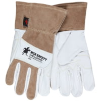 MCR Safety Welding Premium Top Grain Goatskin Palm, Split Leather Back, 2.5in Split Leather Cuff, Sewn with DuPont Kevlar