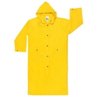 MCR Safety Wizard Series Waterproof Raincoat, .28 mm PVC/Nylon/PVC, Detachable Hood