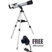 Meade 70AZ-A Altazimuth Night Refractor Telescope / Daytime Spotting Scope with USB Color Camera, Aluminum Tripod and Eyepieces 04090