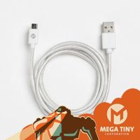 Mega Tiny USB Micro-B Cable, 6ft, White