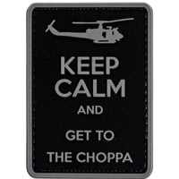 Get To The Choppa PVC Klett Emblem - 75x50mm Cosplay Abzeichen