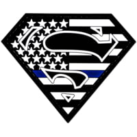 Merica Life SMan Shield PVC Patch with Thin Blue Line