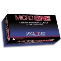 Microflex Micro One Lightly-Powdered Latex Gloves, Microflex MO-150-L, Pack of 100