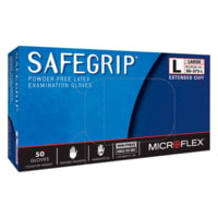 Microflex Safegrip Powder-Free Latex Gloves, Microflex SG-375-L, Pack of 50