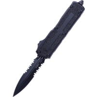 Microtech Scarab II Gen III D/E Black Part Serrate Tactical 3.95in OTF Automatic Folding Knives