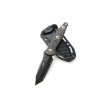 Microtech Socom Alpha Mini TE DLC CF Handles Full Serrated 3.75in Fixed Blade Knife