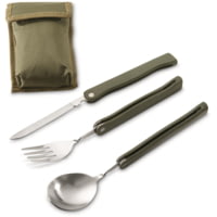 MIL-TEC Foldable Eating Utensil w/ OD Pouch