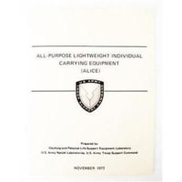 Military Surplus All Purpose Lightweight Individual Carrying Equipment Alice Manual