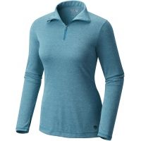 Mountain Hardwear Wicked Printed Long Sleeve Zip T - Women's-Heather Sea Level-X-Small
