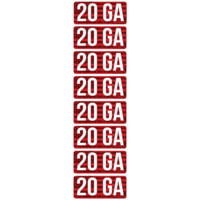 MTM Ammo Caliber Labels 20ga 8-pack