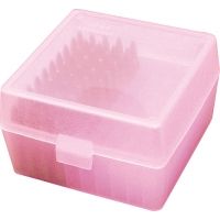 MTM RS-100 Rifle Ammo Box .17 to .222 Magnum Clear Red RS-100-29