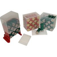 MTM Shell Stack Holds 25 Loaded 2.75 Inch 12 Gauge Shotshells Clear Sold In 4-Packs
