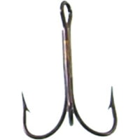 Mustad 3551-br-2-5 Classic Treble Hook, Standard Shank Ringed Eye