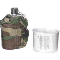 Mustang Camo Covered 1 Qt Aluminum Canteen