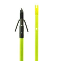 Muzzy Classic Chartreuse Fish Arrow with Point - Nock, Bottle Slide Installed
