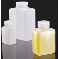 Nalge Nunc Rectangular Bottles, High-Density Polyethylene, Wide Mouth, NALGENE 2007-0032 Translucent, Pack of 6