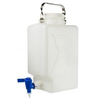 Nalge Nunc Rectangular Carboys with Spigot and Handle, High-Density Polyethylene, NALGENE 2320-0020