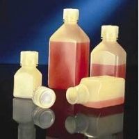 Nalge Nunc Square Laboratory Bottles, Polypropylene, Narrow Mouth, NALGENE 2016-0060, Pack of 12