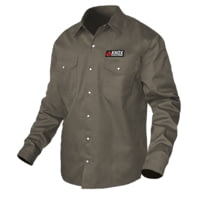 National Body Armor Knox Fr Shirt Ash Gray With Pearl Snap Buttons 0142C3E3