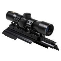 NcSTAR AK Tri Rail Cover w/ 4X30 Compact Rifle Scope and 1in Rings