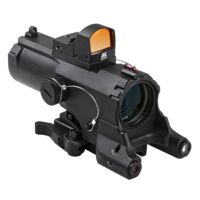 NcSTAR Eco 4X34 Prismatic Scope w/Ddab/Urban Tactical Ret/Blue Illumination/Green Laser w/White/Red Nav Lights