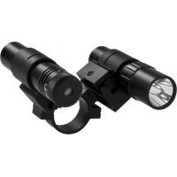 NcSTAR Flashlight &amp; Green Laser Combo w/ 2 Picatinny Rails