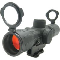 NcSTAR Illuminated Compact Rifle Scope - 4x30E Ill. Red / Green / Rubber AR Scope / Ruby / Rings SEECRAQ430R Rifle Scope
