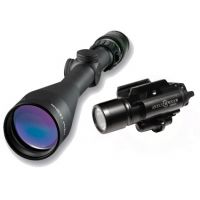 Trijicon AccuPoint 2.5-10x56 Matte Black MilDot Green Dot Crosshair 30mm Tube Rifle Scope + Surefire X400 Tactical Weaponlight/Laser