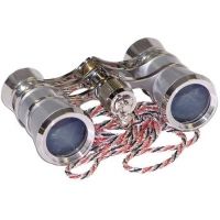 LaScala Optics CARMEN Opera Glasses - 3X25 Binoculars, Central Focusing, w/ Chain-Neck Strap