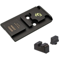 Night Fision Aimpoint ACRO Adapter Plate + Blacked Out Sights Combo