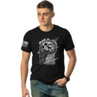 Nine Line Apparel Amer Skull Men's T-shirt Black Small