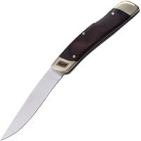 No Box Tools Utility Lockback Brown Folding Knife