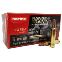 Norma Range Training Frangible .223 Remington 51 Grain Norma Frangible Brass Cased Centerfire Rifle Ammunition