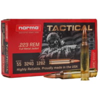 Norma Tactical .223 Remington 55gr FMJ Brass Cased Centerfire Rifle Ammunition