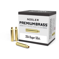 Nosler 10056 Centerfire Rifle 204 Ruger Brass 50 Per Box