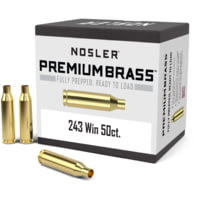 Nosler 10105 Centerfire Rifle 243 Winchester Brass 50 Per Box