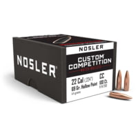 Nosler 17101 Custom Competition 22 Caliber .224 69 GR Hollow Point Boat Tail (H