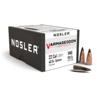 Nosler 17230 Varmageddon 22 Caliber .224 40 GR Flat Base Tipped (FBT) 100 Box
