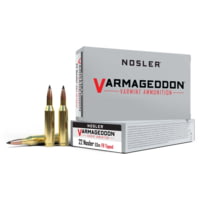 Nosler .22 Nosler Flat Base Tipped 53 grain Brass Cased Rifle Ammunition