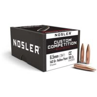 Nosler 26725 Custom Competition 6.5mm .264 140 GR Hollow Point Boat Tail (HPBT)