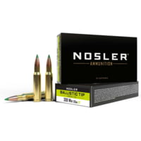 Nosler .308 Winchester 125 Grain Ballistic Tip Brass Cased Centerfire Rifle Ammunition