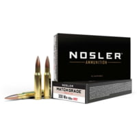 Nosler .308 Winchester 168 Grain Custom Competition Brass Cased Centerfire Rifle Ammunition